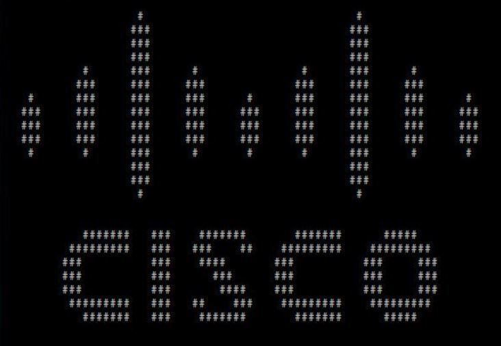 ASCII art is the best. Even Cisco can't resist.